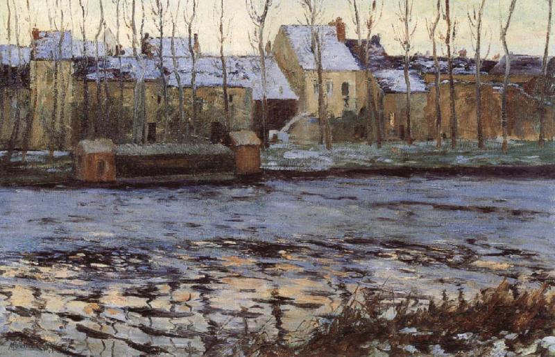 Maurice cullen Winter at Moret Norge oil painting art